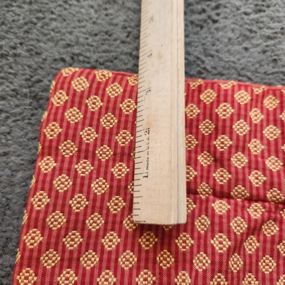Shams Set Of 2 Red Yellow Home Bedding Pillow Cases Striped Weave 19 x 34